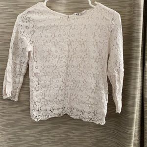 Girls white lacy shirt